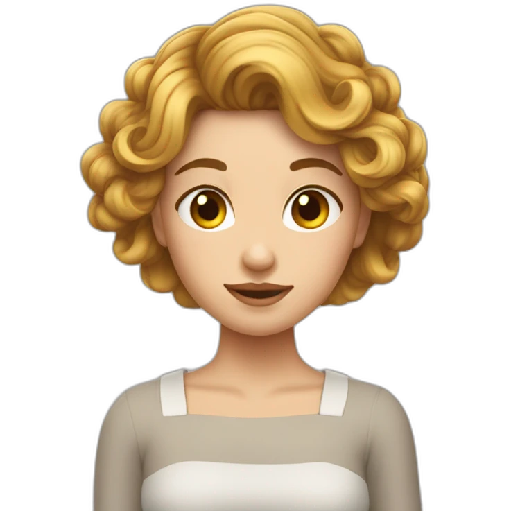 Fille cheveux châtain peau asser claire emoji