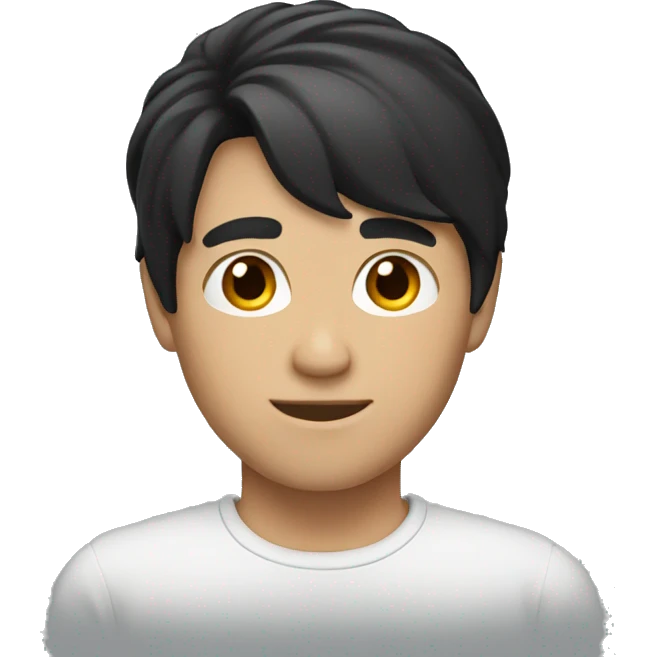 Male medium black Hair emoji