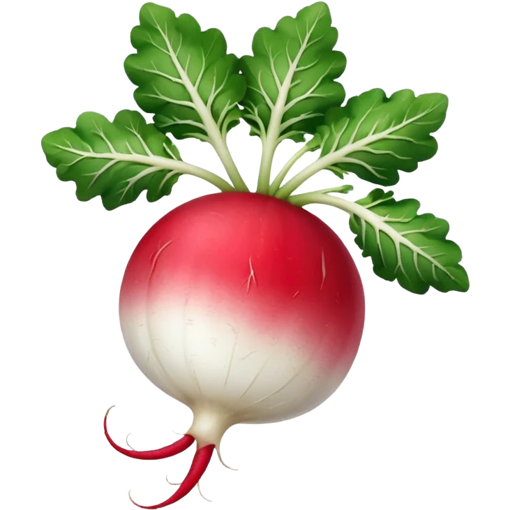radish UK plant with a bit of white on the bottom of the radish emoji