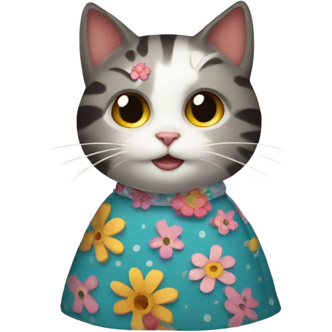 Cat dress emoji