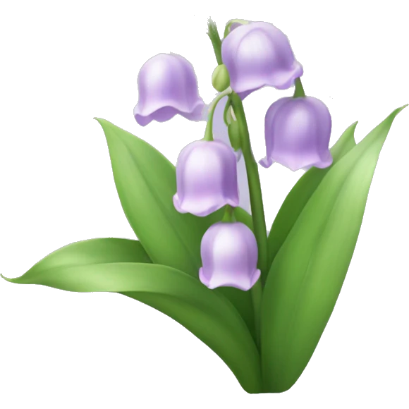 Light purple lily of the valley flowers  emoji