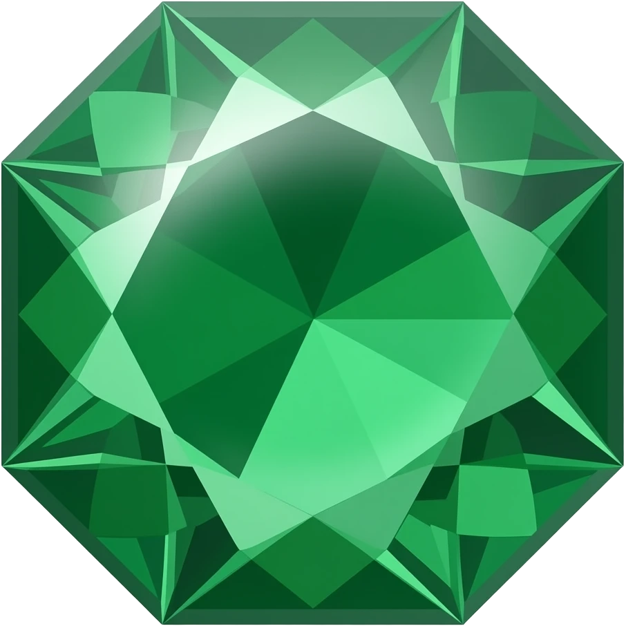 Green emerald emoji