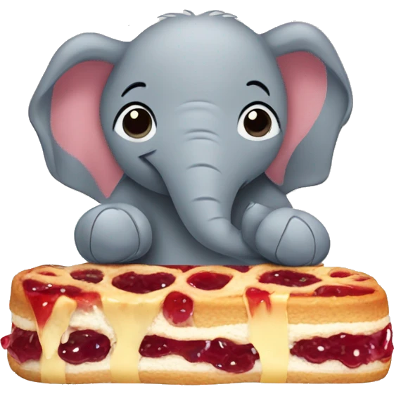 elephant eating jelly roll emoji