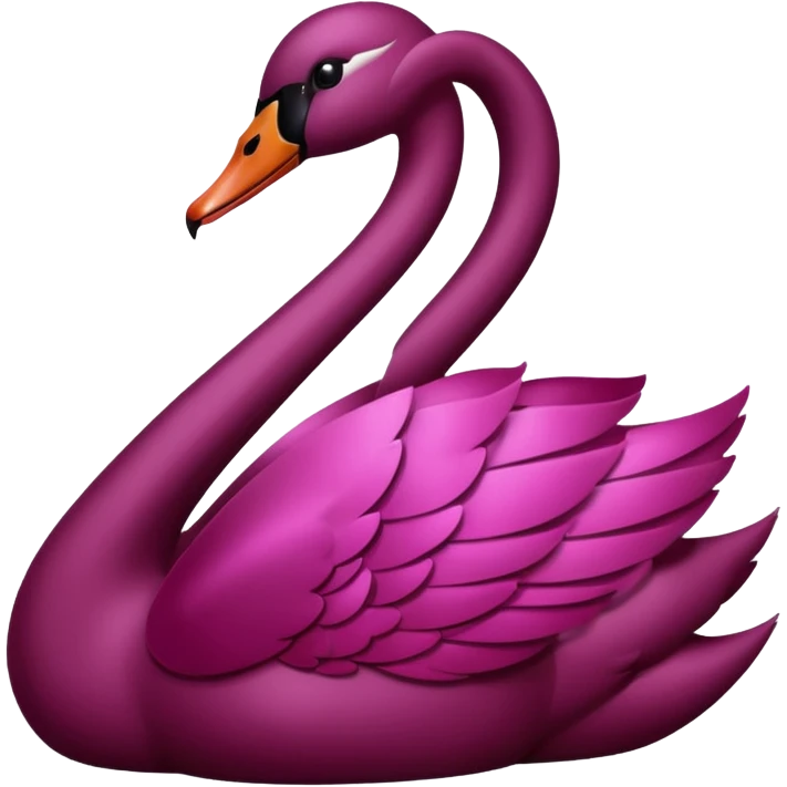 Maroon swan with bow emoji