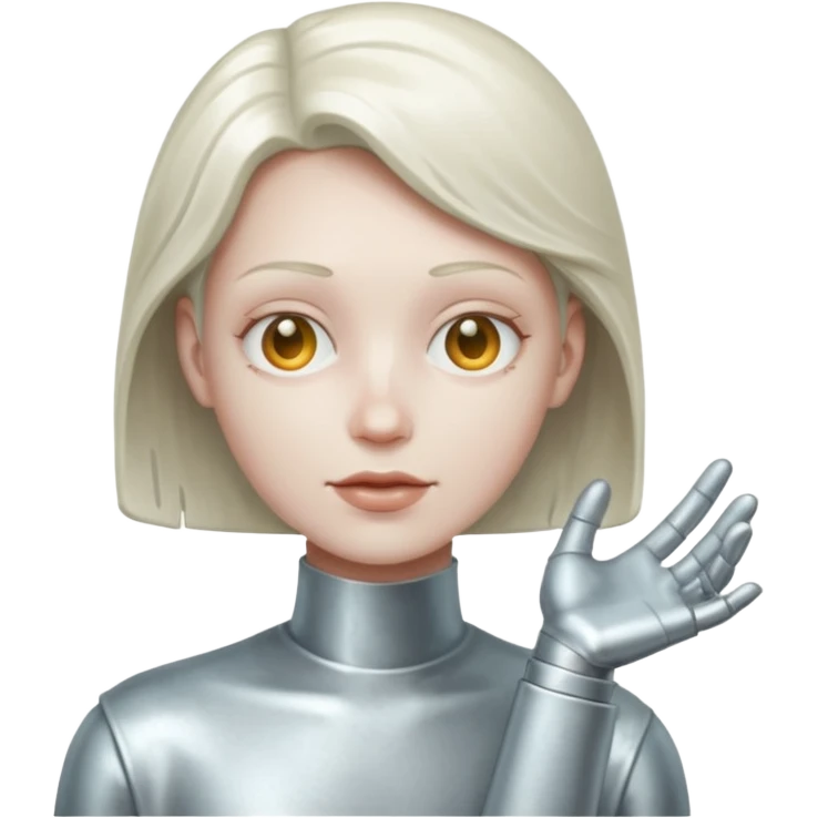 A portrait cast with tin emoji