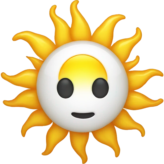 Sun with face emoji