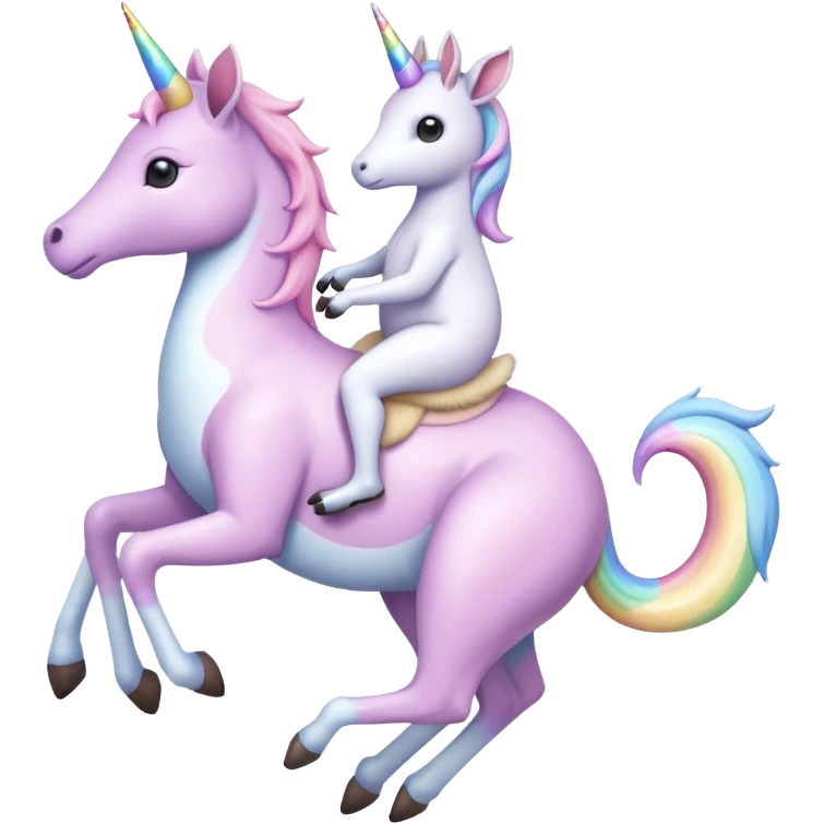Unicorn riding kangoroo emoji
