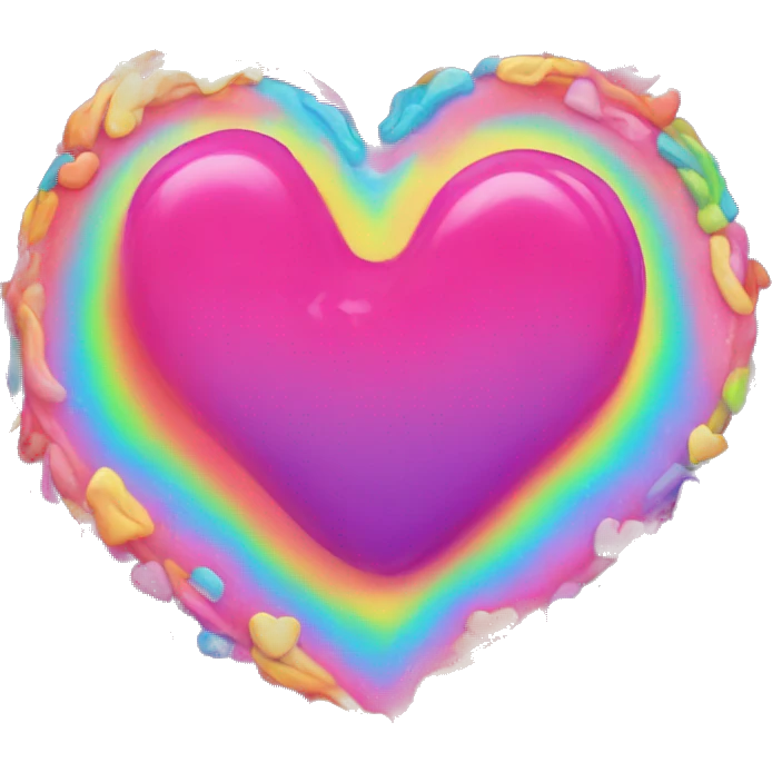 lisa frank heart emoji