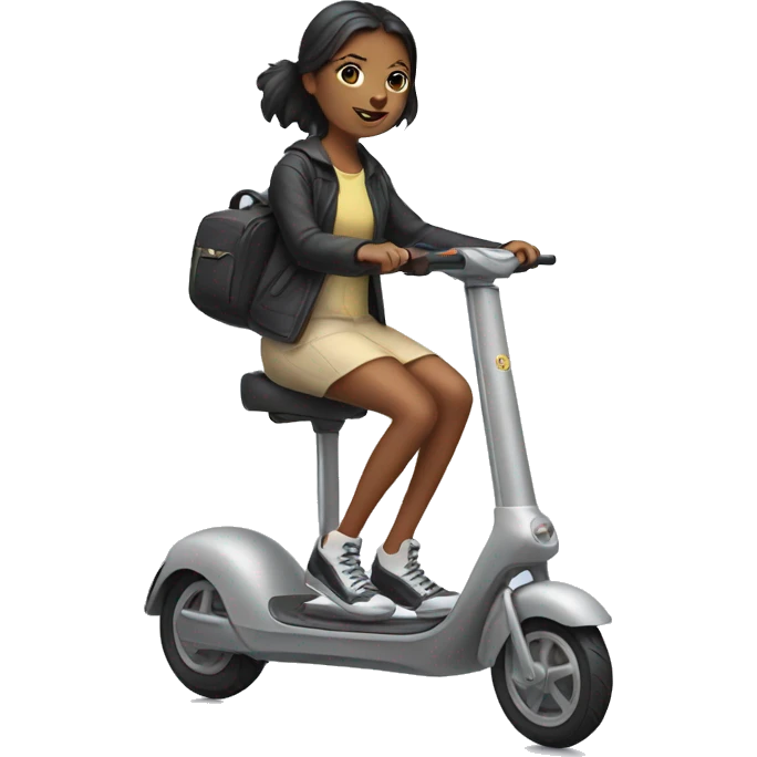 girl riding an electric scooter emoji
