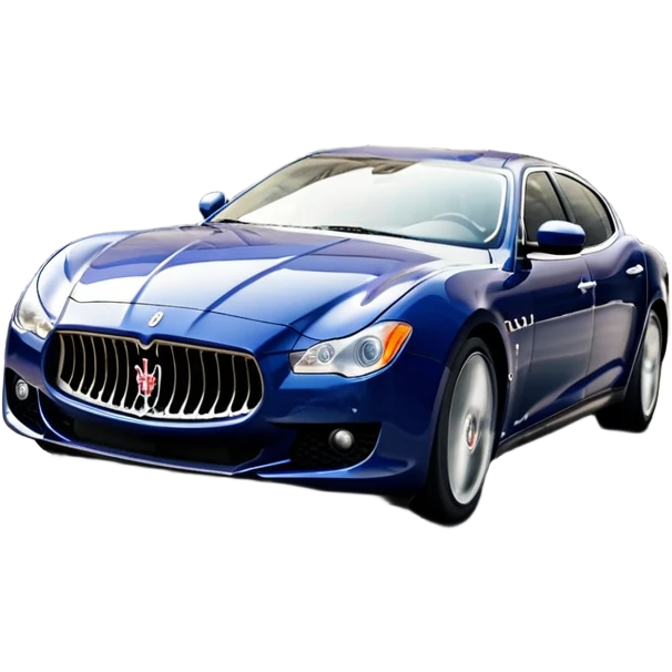 Maserati Quattroporte (2022) – cinematic-realistic Maserati Quattroporte emoji, its striking Italian design turning heads as it effortlessly maneuvers through the streets of Milan. The engine roars with Italian flair, echoing the car's racing heritage while enveloping the driver in an atmosphere of true luxury. emoji