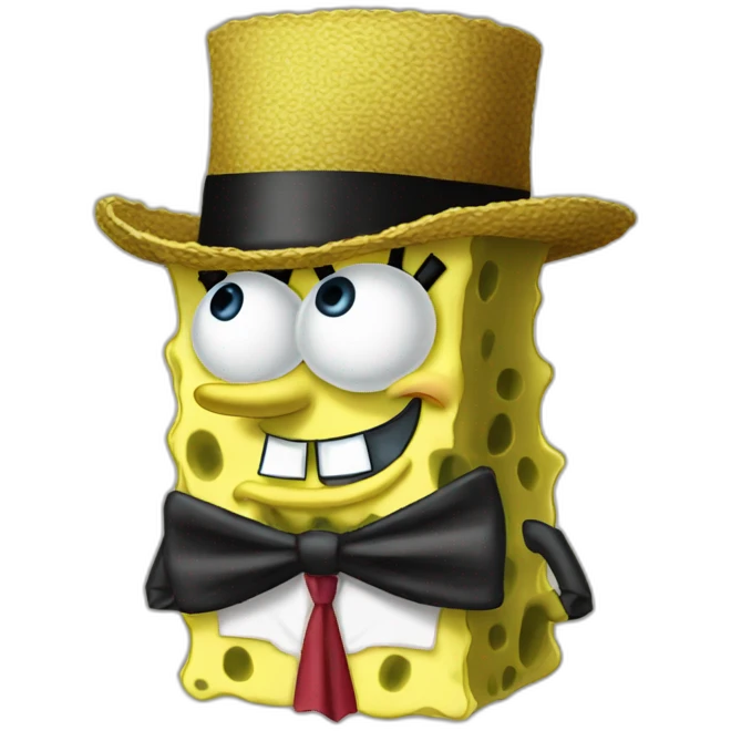 Spongebob mask formal hat classical emoji