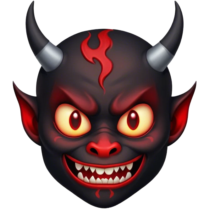  black davil face emoji