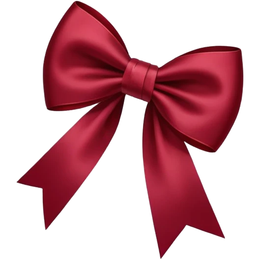 Wine red aesthetic bow emoji