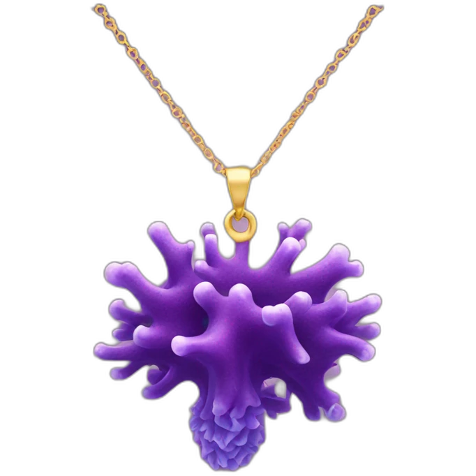purple coral necklace emoji