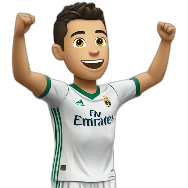 Cristiano Ronaldo doing his célébration emoji