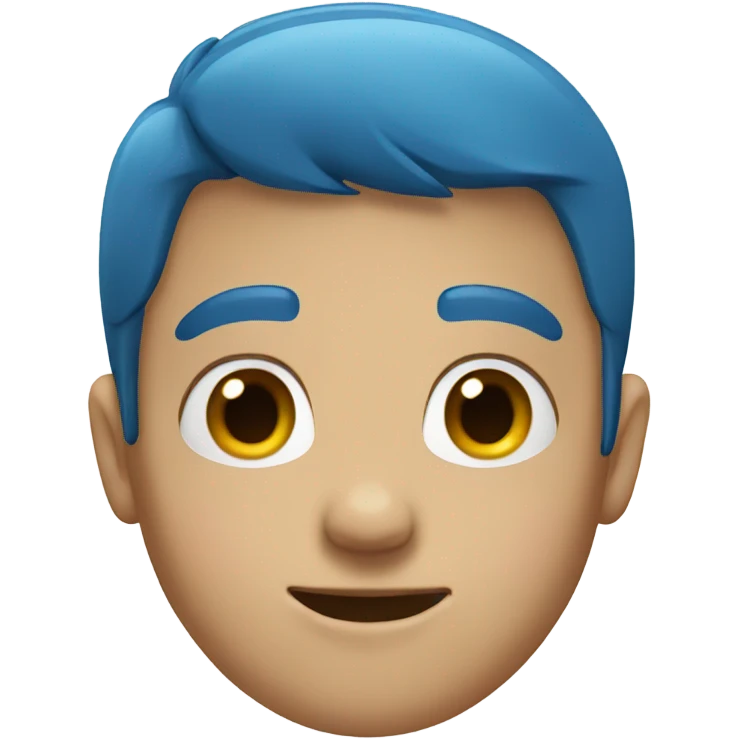 A boy with blue hair  emoji