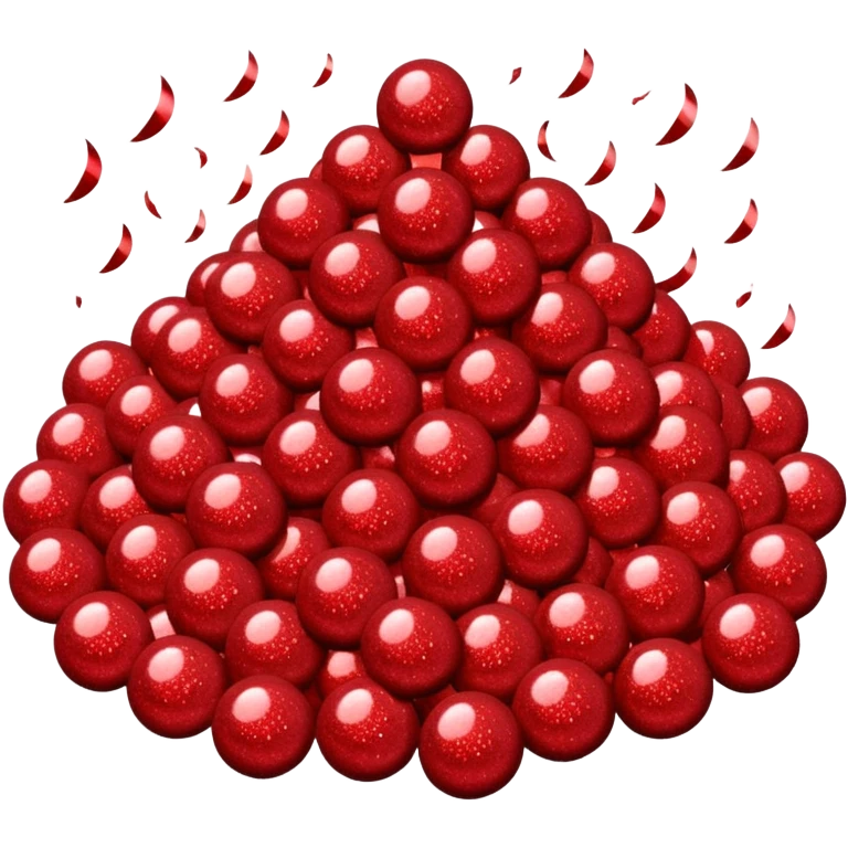 red glitter sweet emoji