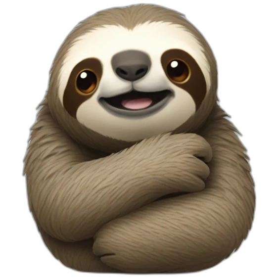 sloth holding emoji