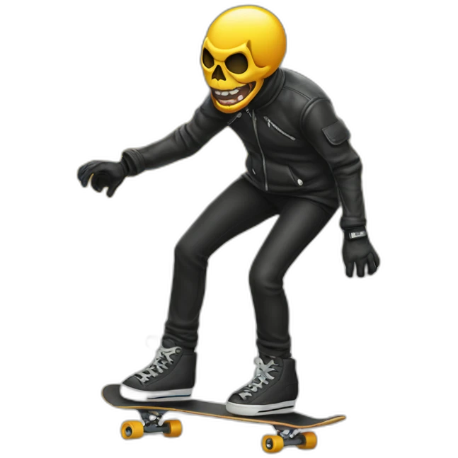 The classic death riding a skate emoji