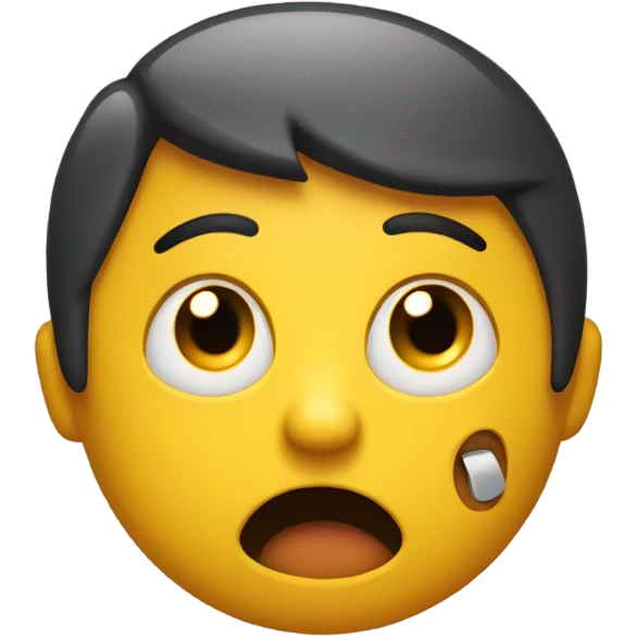 fear yellow round emoji emoji