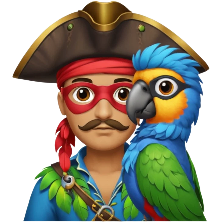 pirate and parrot emoji