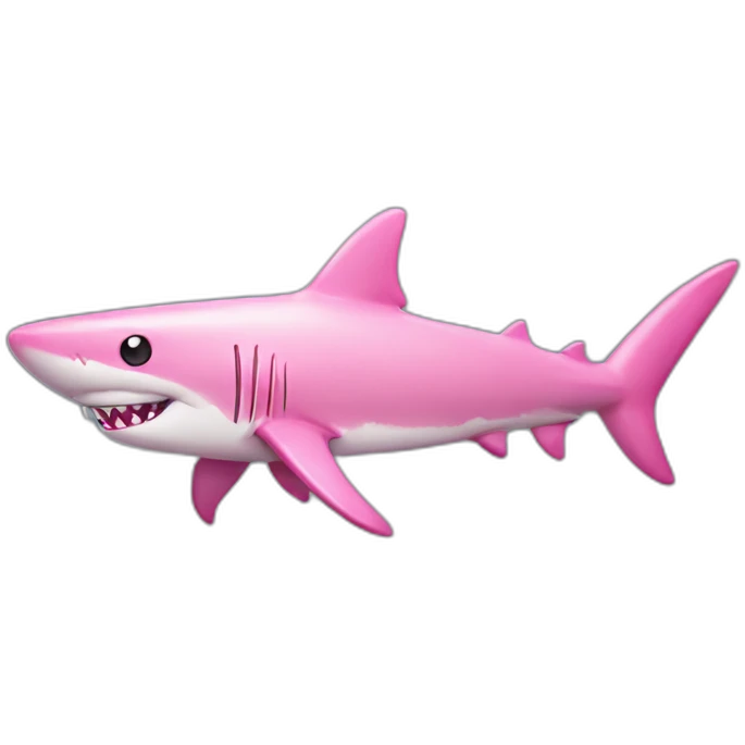 pink shark standing emoji