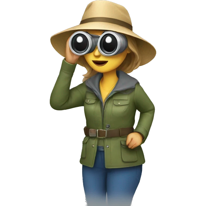 Birdwatcher lady emoji