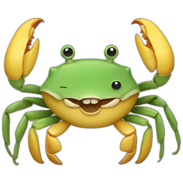 crab with banana limbs emoji