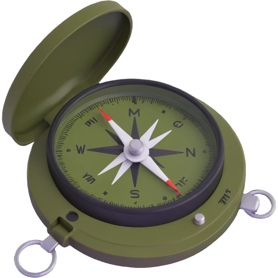 NATO military compass in olive green color emoji