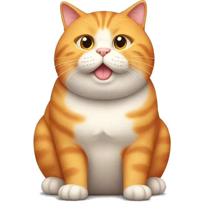 fat orange cat emoji