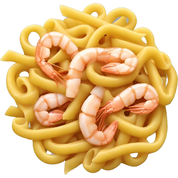 Pasta with shrimps emoji