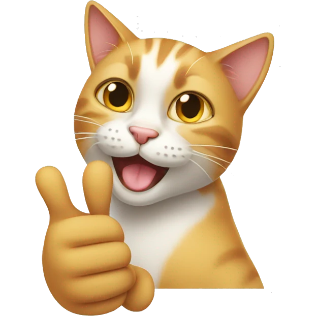 Cat giving a thumbs up emoji