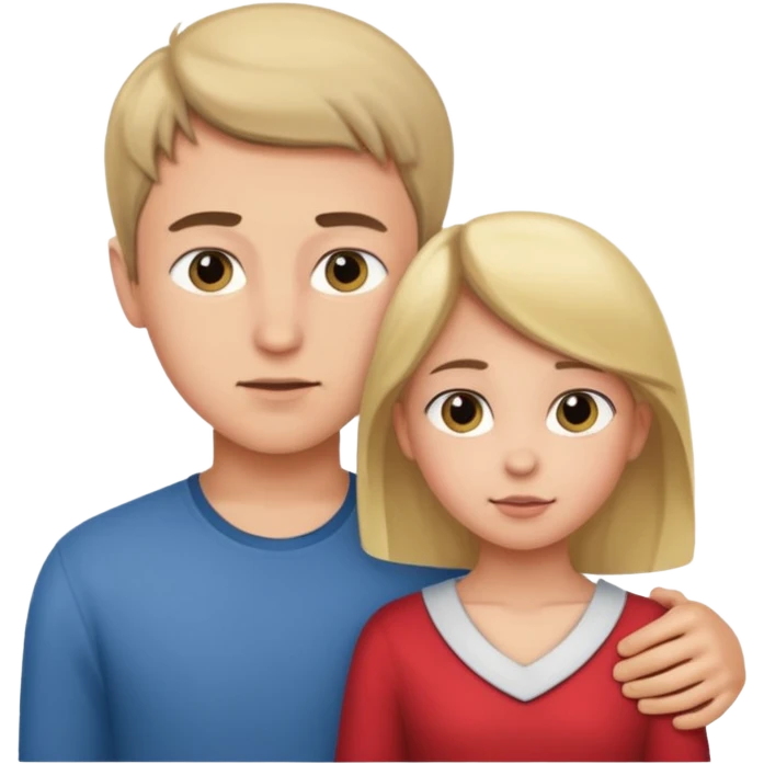 One boy looking at the girls chest  emoji