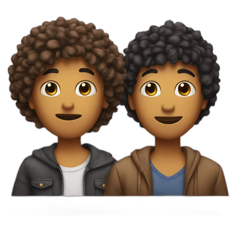 one fake friend and one real friend  emoji