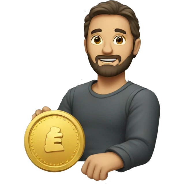 Jude with big coin emoji