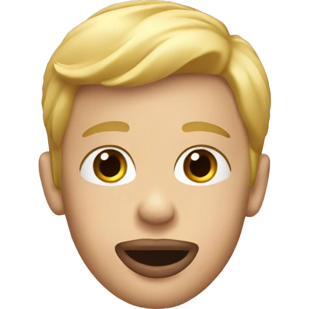 Blond boy lip balm emoji