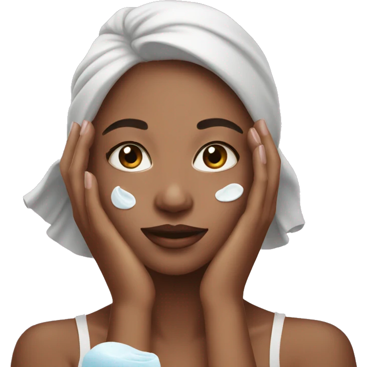 Girl doing skincare emoji