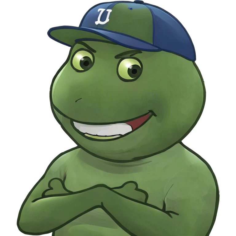 guy with crossed arms holding neck laughing emoji