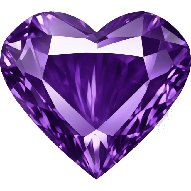 Heart shaped 56-carat purple diamond emoji
