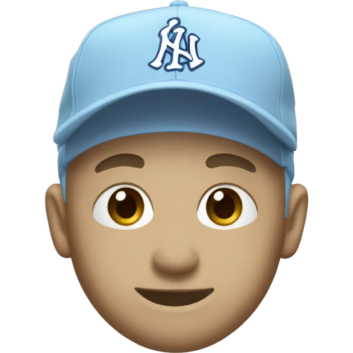 pastel blue mlb cap emoji