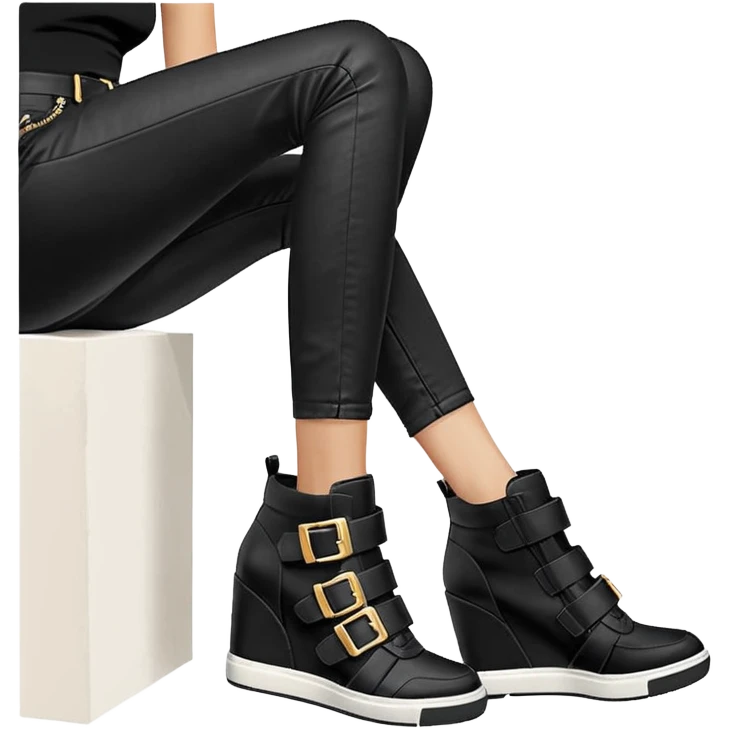 steve madden wedge sneakers hook and loop strap emoji