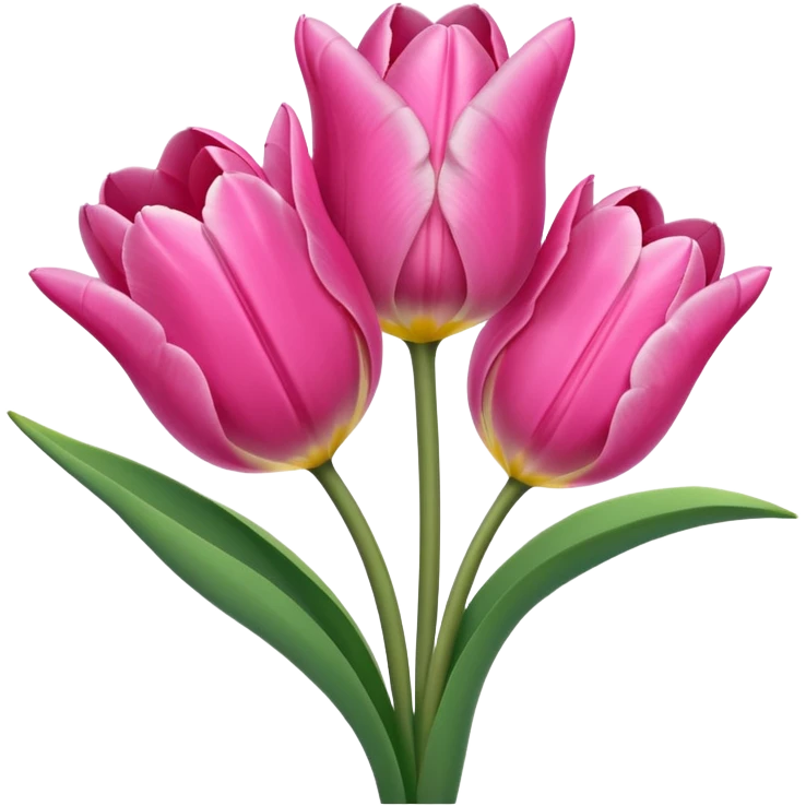 Aesthetic and adorable tulips emoji