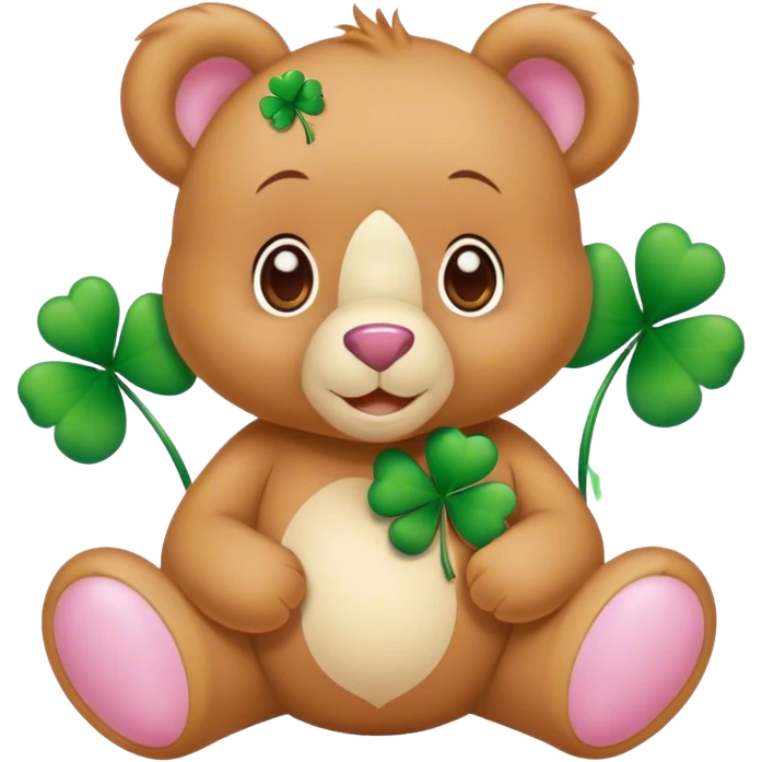 Carebear with shamrocks emoji