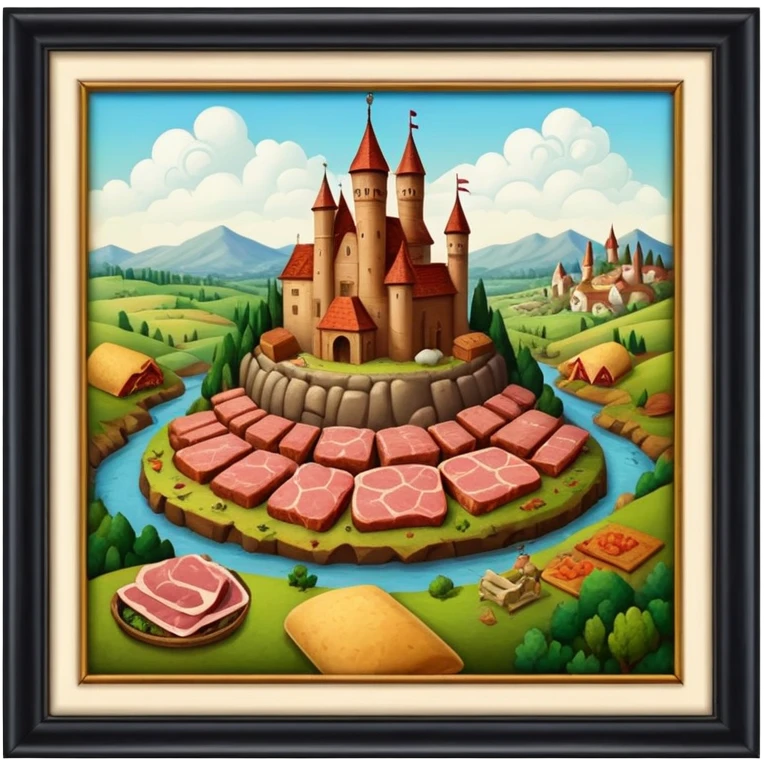 renaissance spam meat landscape emoji