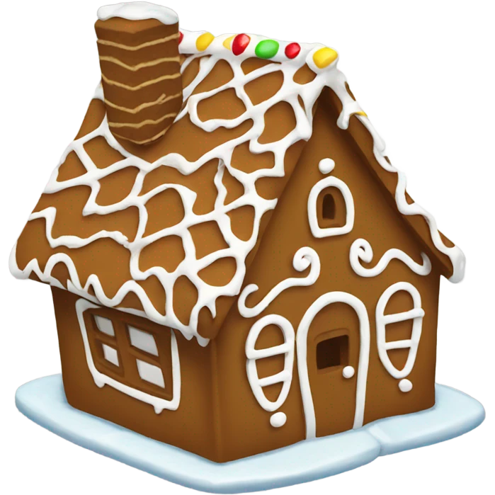 Broken Gingerbread house  emoji