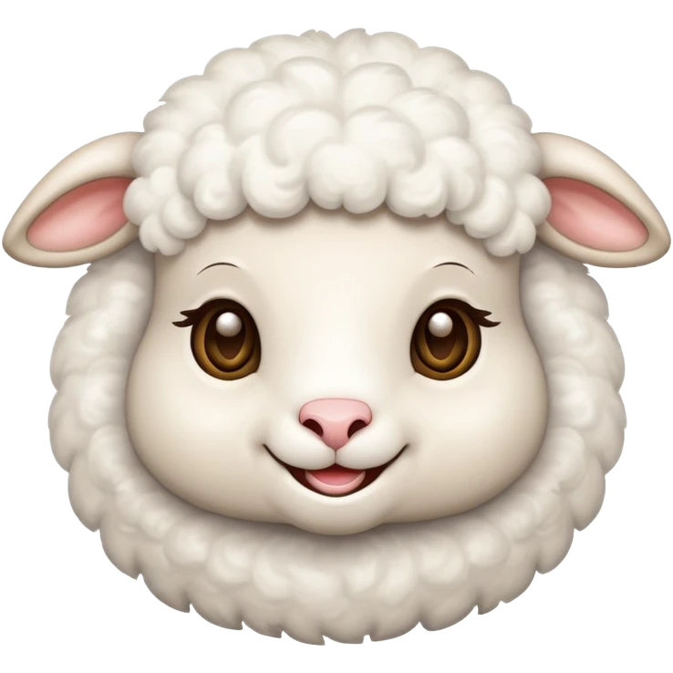 a smilling lambs emoji