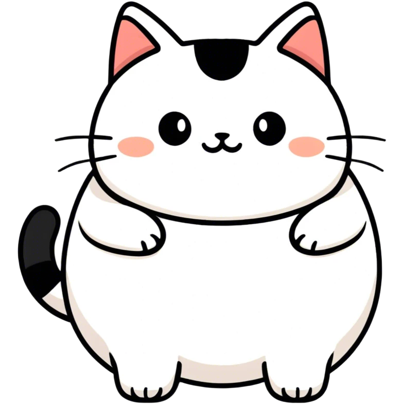 Cat who has eaten a lot of food  emoji