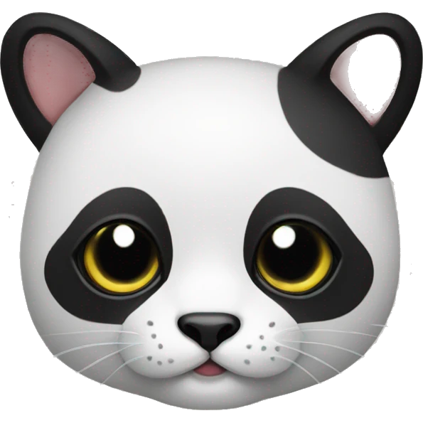 cute masked panda-cat-hybrid emoji