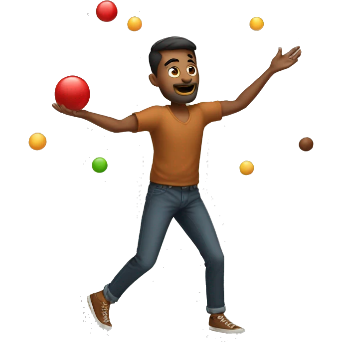 A guy doing juggling  emoji