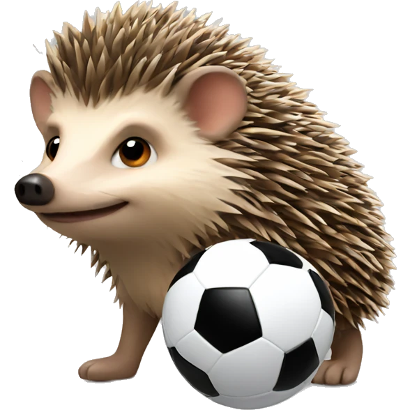 Hedgehog in a football kit emoji